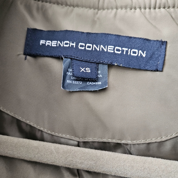 French Connection Bomber Jacket Olive Green XS - Picture 6 of 10